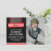 60e verjaardag uitnodigingen Mannen Party Foto Roo (Staand voorkant)