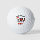 60e verjaardag Uncle Gift - Red Plaid Forget Age Golfballen (Voorkant)