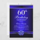 60e verjaardag van Black and Blue Kaart (Voorkant)