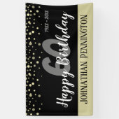 60e verjaardag van Confetti Spandoek (Verticaal)