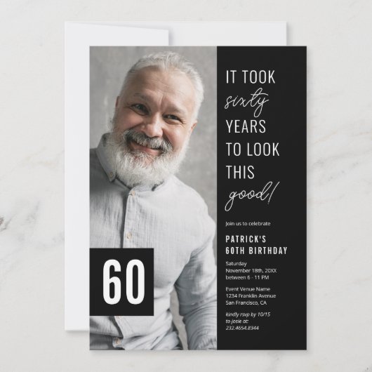 60e verjaardag van de 60e verjaardag van het 60e z kaart (Voorkant)