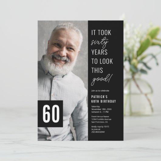 60e verjaardag van de 60e verjaardag van het 60e z kaart (Staand voorkant)