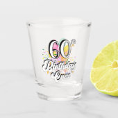 60e verjaardag van de bemanning van 60 partijen shot glas (Voorkant)