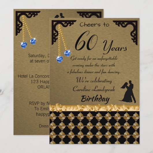 60e verjaardag van de blauwe Pareltjes van de Part Kaart (Voorkant / Achterkant)