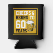 60e verjaardag van de borst en bier tot 60 jaar blikjeskoeler (Voorkant)
