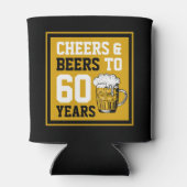 60e verjaardag van de borst en bier tot 60 jaar blikjeskoeler (Achterkant)