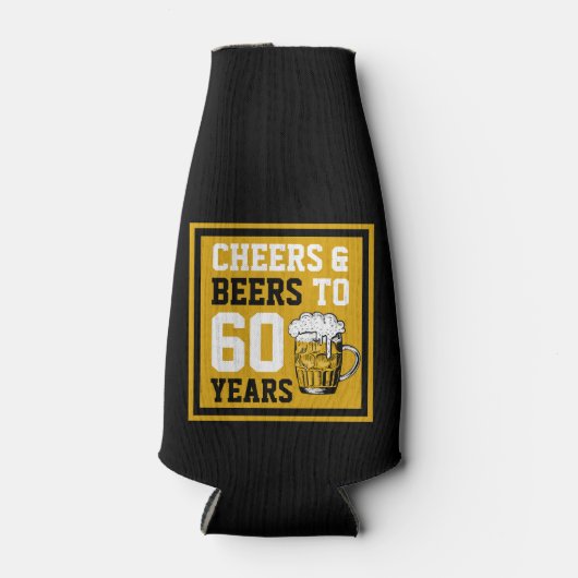 60e verjaardag van de borst en bier tot 60 jaar flesjeskoeler (Voorkant)