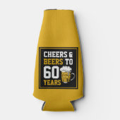 60e verjaardag van de borst en bier tot 60 jaar flesjeskoeler (Voorkant)