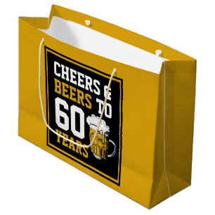 60e verjaardag van de borst en bier tot 60 jaar groot cadeauzakje