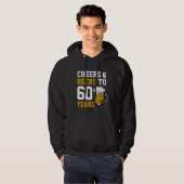 60e verjaardag van de borst en bier tot 60 jaar hoodie (Voorkant volledig)