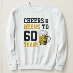 60e verjaardag van de borst en bier tot 60 jaar trui