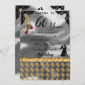 60e verjaardag van de Dance Party Silver Foil, Red Kaart (Voorkant / Achterkant)