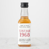  60e verjaardag van de Favor Likeurfles Etiket (Voorkant)