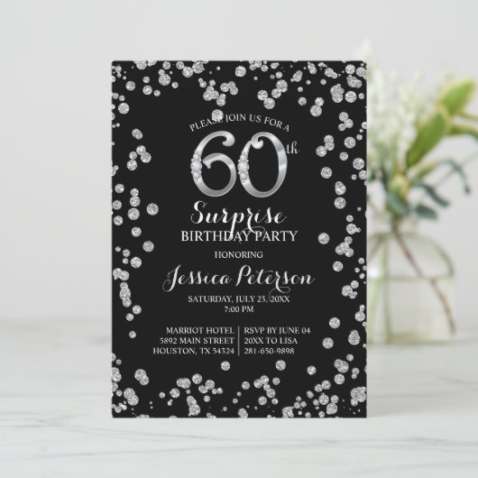 60e verjaardag van de feestdag kaart (Staand voorkant)