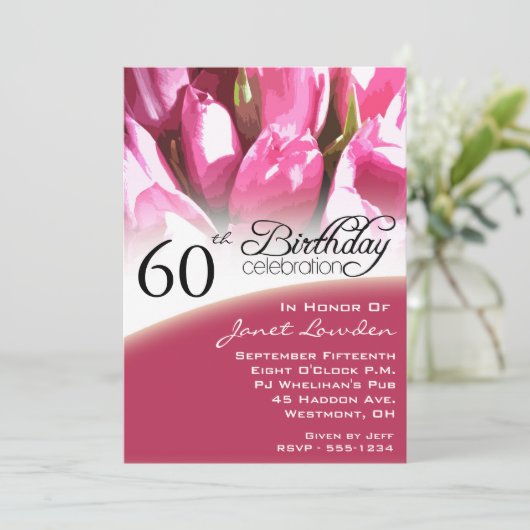 60e verjaardag van de Floral Kaart (Staand voorkant)