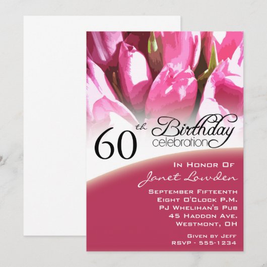 60e verjaardag van de Floral Kaart (Voorkant / Achterkant)