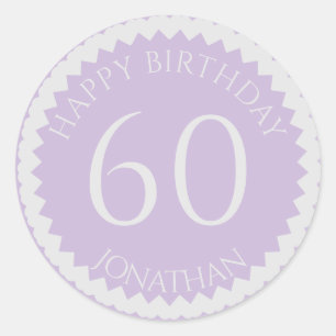 60e verjaardag van de geboorte Partij voegt  jouw  Ronde Sticker