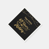 60e verjaardag van de gelukkige verjaardag servet (Hoek)