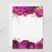 60e verjaardag van de gouden en warmroze Florale G Kaart (Achterkant)