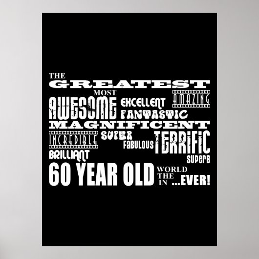 60e verjaardag van de grootste zestigjarige verjaa poster (Voorkant)