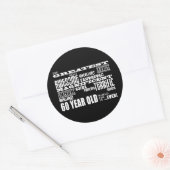 60e verjaardag van de grootste zestigjarige verjaa ronde sticker (Envelop)