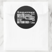 60e verjaardag van de grootste zestigjarige verjaa ronde sticker (Tas)