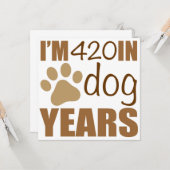 60e verjaardag van de hond kaart (Voorkant / Achterkant in situ)