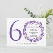 60e verjaardag van de lavenaarsbloemen kaart (Staand voorkant)