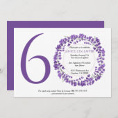 60e verjaardag van de lavenaarsbloemen kaart (Voorkant / Achterkant)