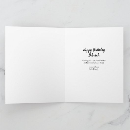 60e verjaardag van de Leopard-foto Gold ballonnen Kaart (Binnen)