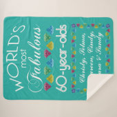 60e verjaardag van de meest verbluffende Pareltjes Sherpa Deken (Voorkant (horizontaal))