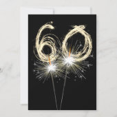 60e verjaardag van de Sparkler Kaart (Voorkant)