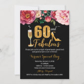 60e verjaardag van de uitnodiging aan de vrouw (Voorkant)