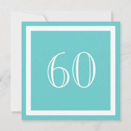 60e verjaardag van de uitnodiging - Aqua