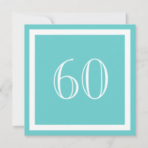60e verjaardag van de uitnodiging - Aqua