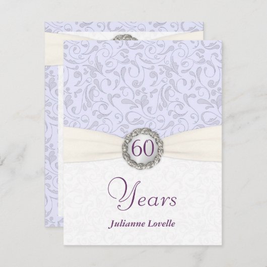 60e verjaardag van de Uitnodiging van de Partij va (Voorkant / Achterkant)