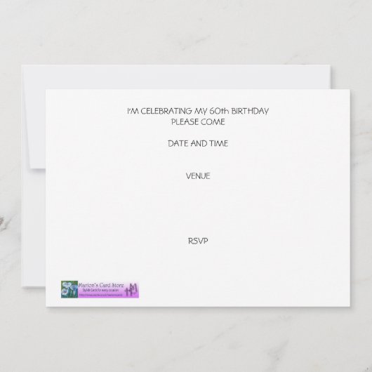 60e verjaardag van de uitnodiging van de Partij va (Achterkant)