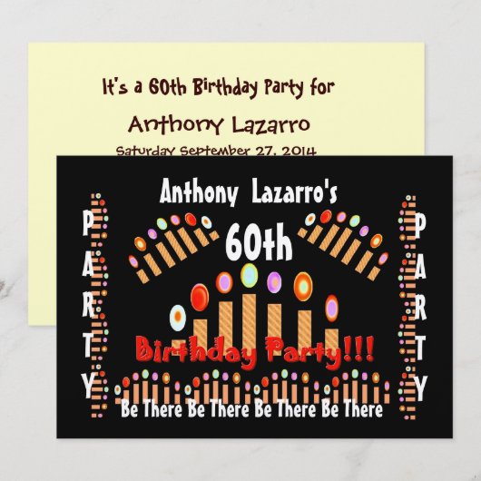 60e verjaardag van de uitnodiging van de Partij va (Voorkant / Achterkant)