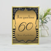 60e verjaardag van de uitnodiging van de zwarte en (Staand voorkant)