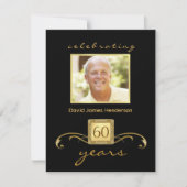 60e verjaardag van de uitnodigingen van de Birthda (Voorkant)