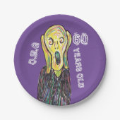 60e verjaardag van de verjaardag van het feest van papieren bordje (Voorkant)