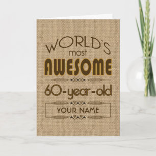 60e verjaardag van de viering van de wereld Best F Kaart