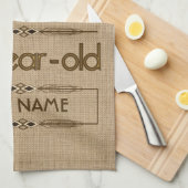 60e verjaardag van de viering van de wereld Best F Theedoek (Quarter Fold)