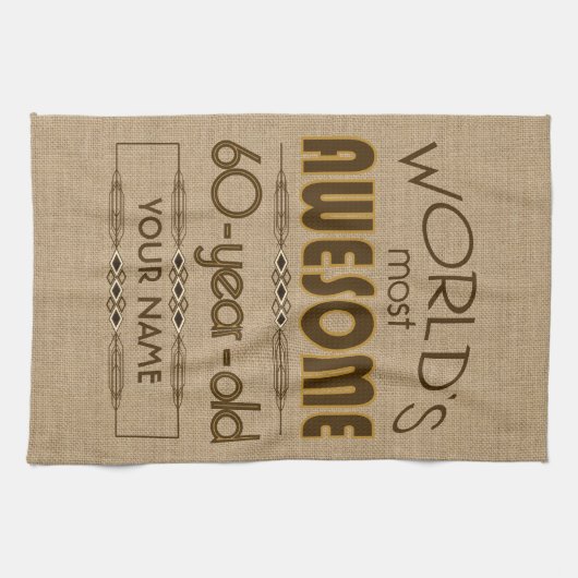 60e verjaardag van de viering van de wereld Best F Theedoek (Horizontaal)