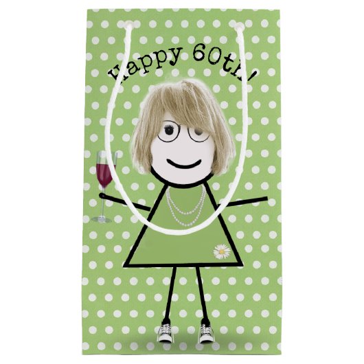 60e verjaardag van de wijnsteen klein cadeauzakje (Voorkant)