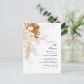 60e verjaardag van de woestijn Terracotta Pampas G Uitnodiging Briefkaart (Staand voorkant)