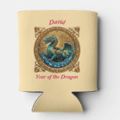 60e verjaardag van Dragon Chinese Zodiac Beer Blikjeskoeler (Achterkant)