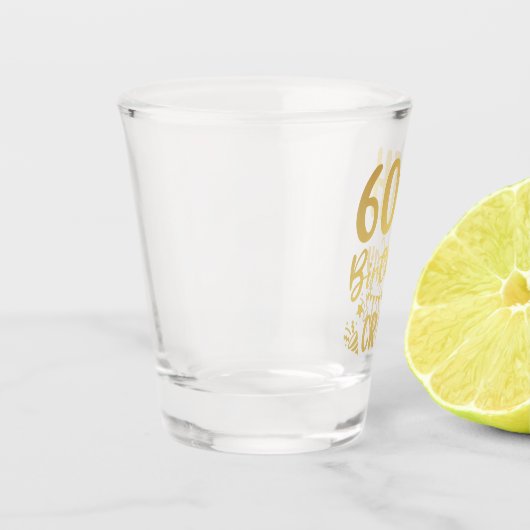 60e verjaardag van het 60-partijenschotel van de b shot glas (Links)