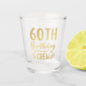 60e verjaardag van het 60-partijenschotel van de b shot glas (Voorkant)