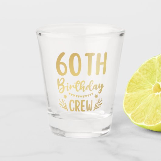 60e verjaardag van het 60-partijenschotel van de b shot glas (Voorkant)